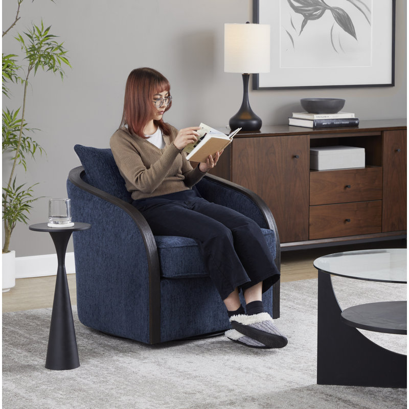 Gracelynn Swivel Accent Chair, Blue