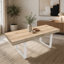 Table de salle à manger extensible pour 6 8 10, table de cuisine en bois de ferme moderne, table de conférence longue et extensible