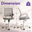Chaise de bureau ergonomique en filet Nedrah-106361659-127449466