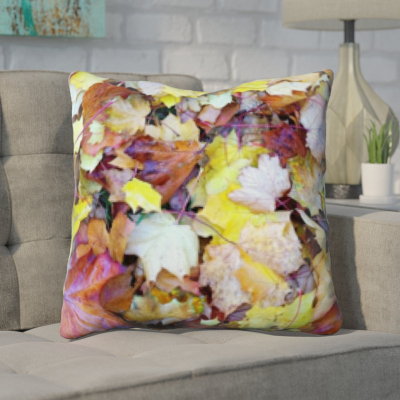 Coussin décoratif à feuilles Gurley