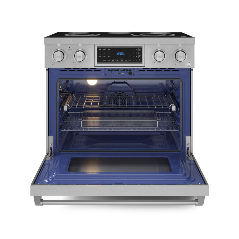 Cuisinière électrique professionnelle à panneau inclinable de 36 po Gordon Ramsay par THOR Kitchen , Acier Inoxydable