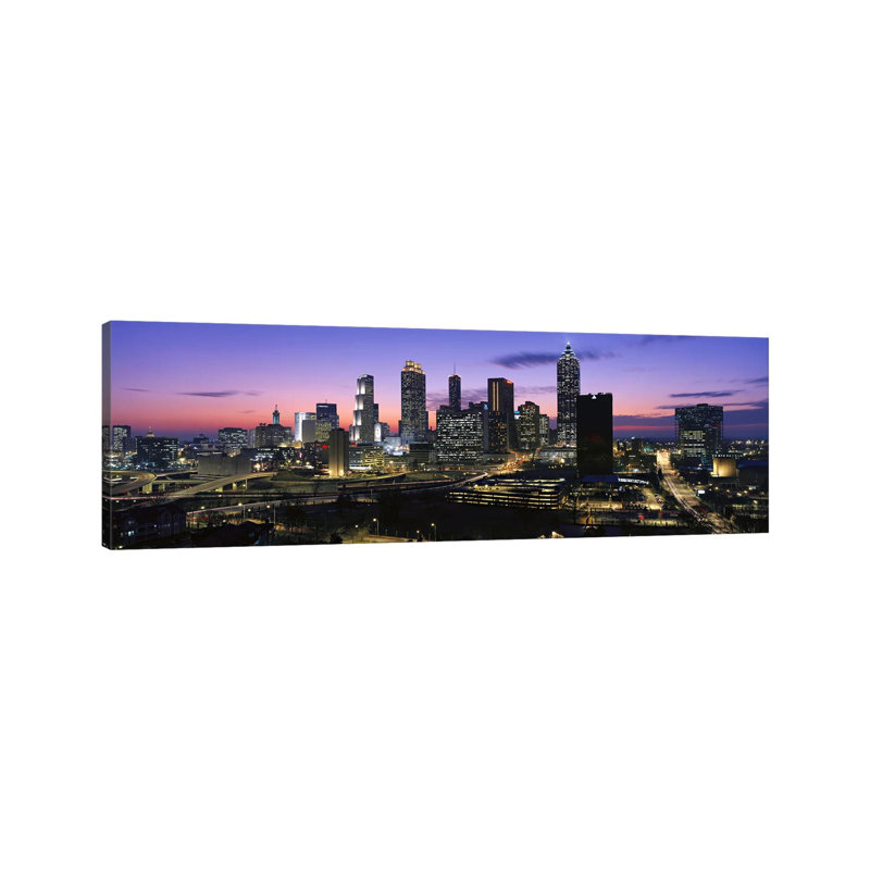 Skyscrapers In A City, Atlanta, Georgia, USA #5 - Wrapped Canvas Panoramic Print, 121.92 cm H x 40.64 cm W x 1.91 cm D