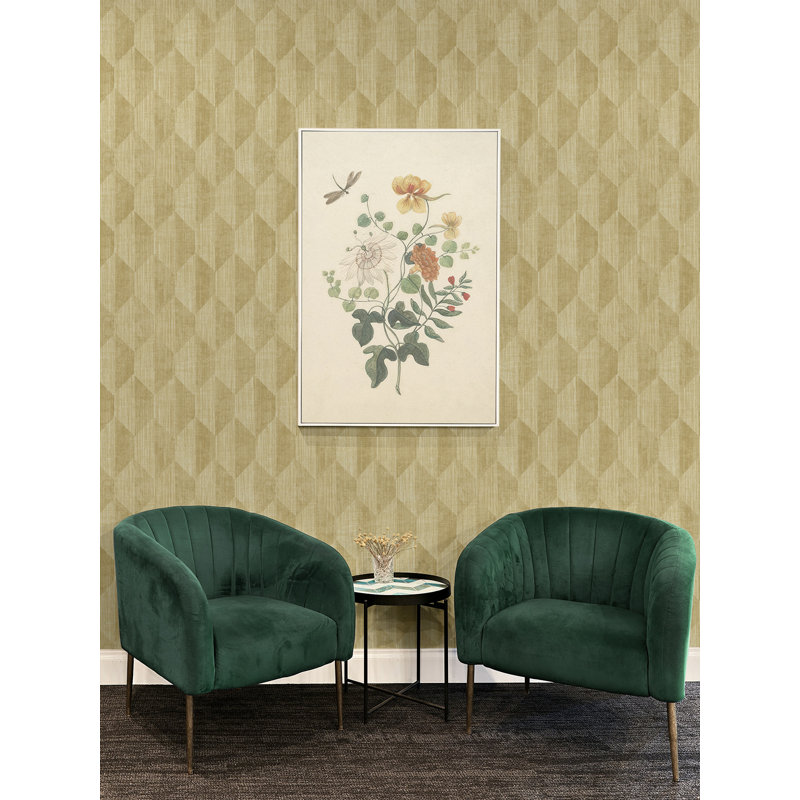 Papier peint géométrique non collé Seabrook Designs Greige Alisa, Beige