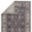 Tapis gris à motif de médaillon noué à la main Salinas (6 pi x 9 pi)-2110743761