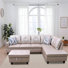 5-Person Sofa With Modular Design And Storage Ottoman