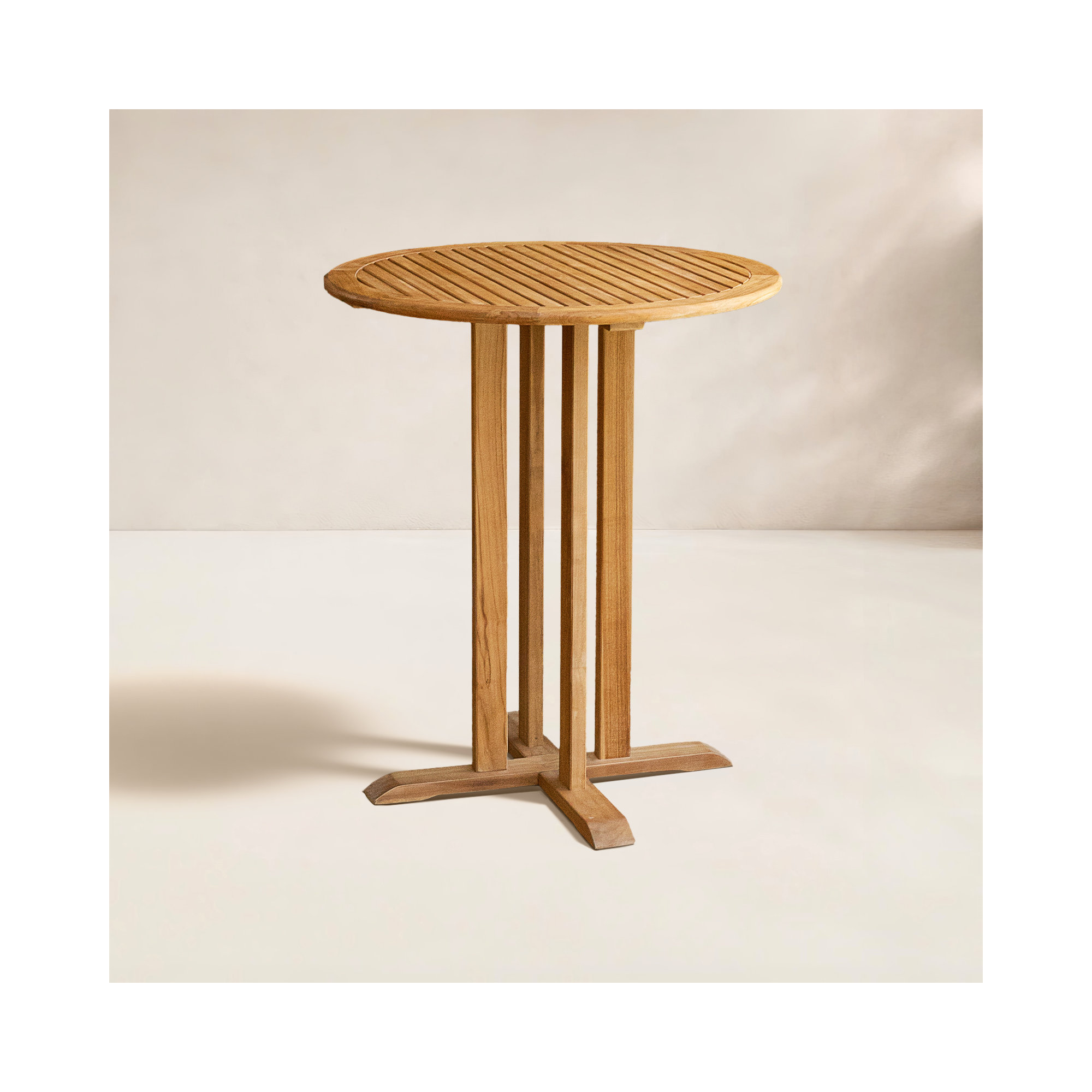 Broerine Teak Wood Outdoor Bistro Table