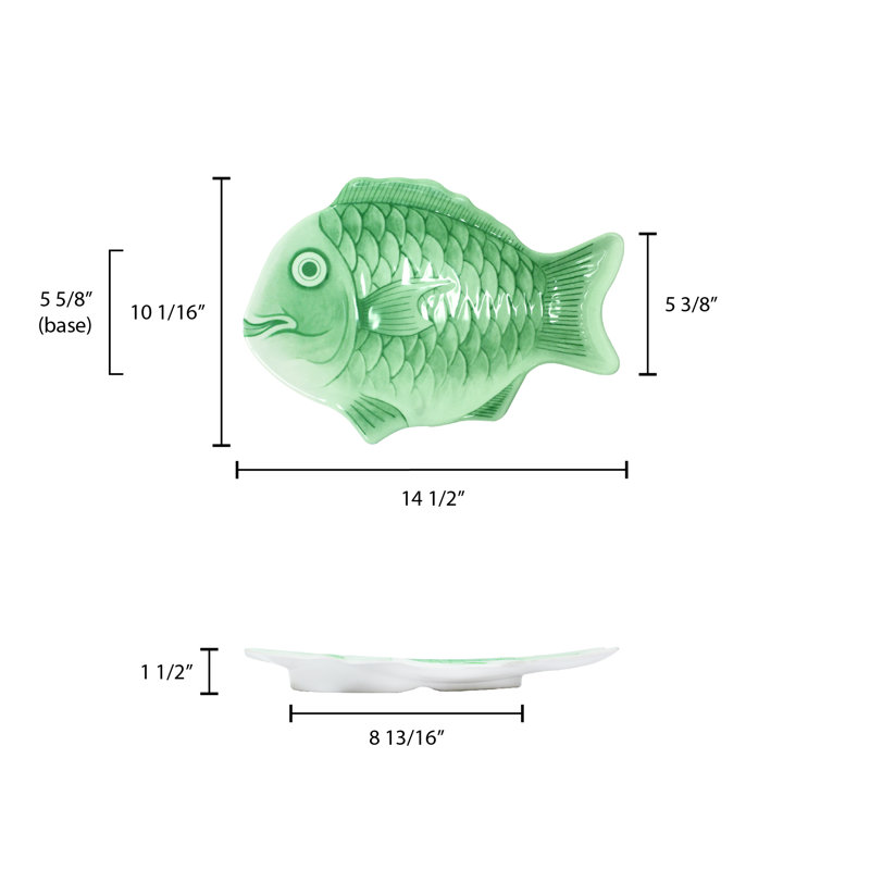 Thunder Group Inc. Melamine Platter, 1.13" H x 8.25" W x 11.75" D, Green