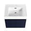 Meuble-lavabo mural 24 po avec lavabo en résine à bords épais Duffner, 2 portes à fermeture douce, ensemble KD