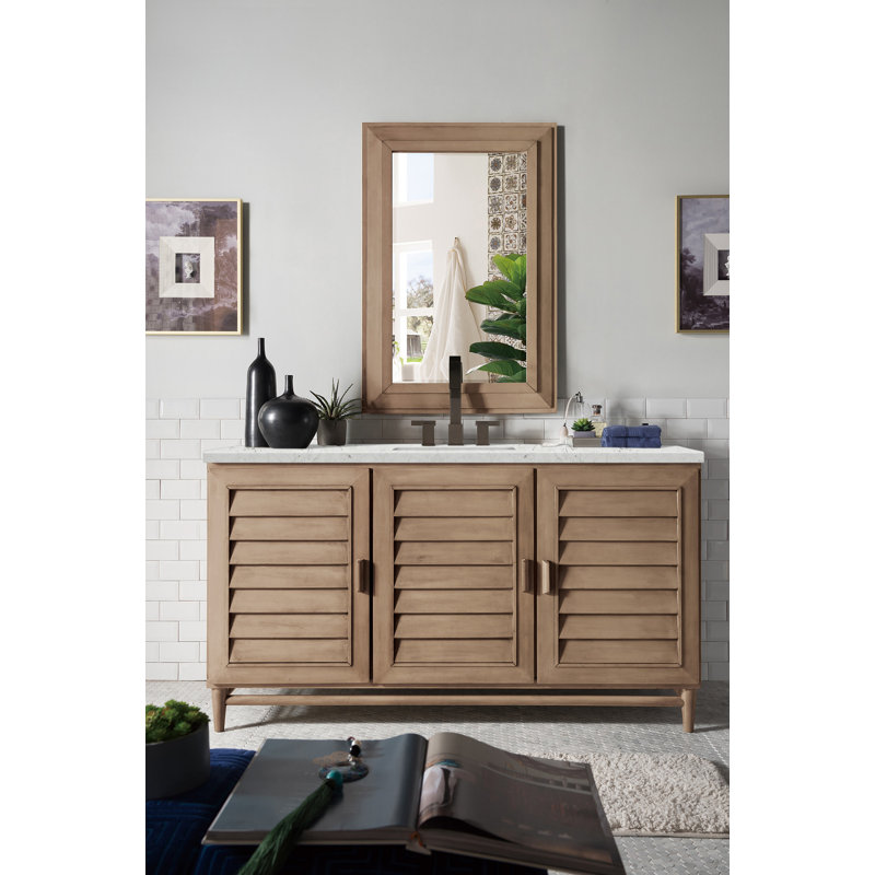 Portland 60'' W Single Vanity, Eternal Jasmine Pearl