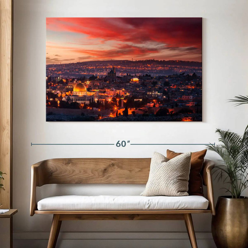 Hannes Jerusalem At Sunset, 34" H x 51" W