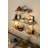 Elegant Solid Wood Wall Shelf with Metal Brackets, 20.9 x 5.9 x 23.6 inches | 100% Real Wood in Gold & Brown Colors | Supports Up to 26.5 lbs | Perfect for Home Decor & Storage Solutions, Unique Texture & Design