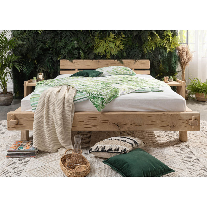 Solid Wood Storage Bed, 180 x 200 cm