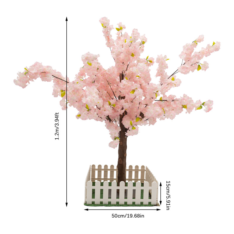 Arbre de cerisier artificiel 59,06 po, Rose clair