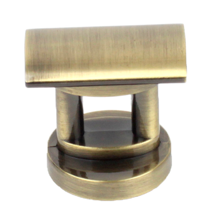 Hand Painted Monarch 1 1/4" Length Rectangle Knob, Antique Brass