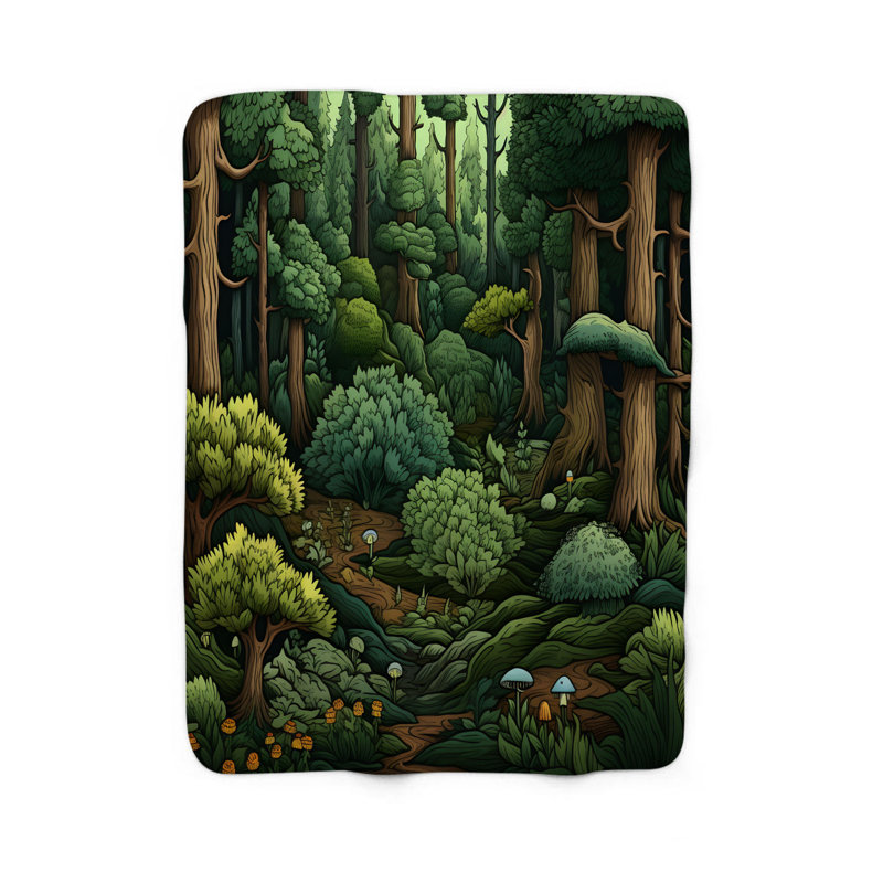 Botanical Bliss Belles - Couverture sherpa de qualité supérieure 1 pièce, Grand lit