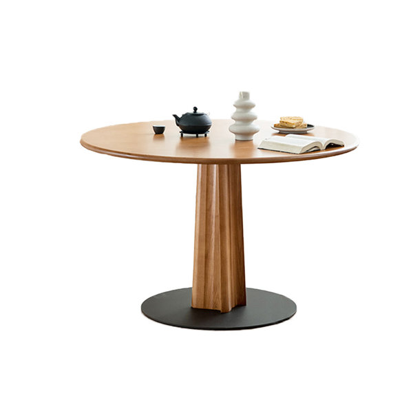Hokku Designs Brandow Round Solid Wood Top Dining Table - Wayfair Canada