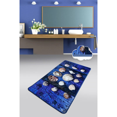 Tapis de bain antibactérien 100% polyester, 31,5 po x 39,4 po | Dessous antidérapant, poils de 0,4 po, 700 g / m² | Lavable à la machine à 86 ° F, facile d'entretien, parfait pour la sécurité et le confort de la salle de bain, conception douce et durable
