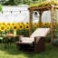 Fauteuil inclinable pivotant confortable en osier