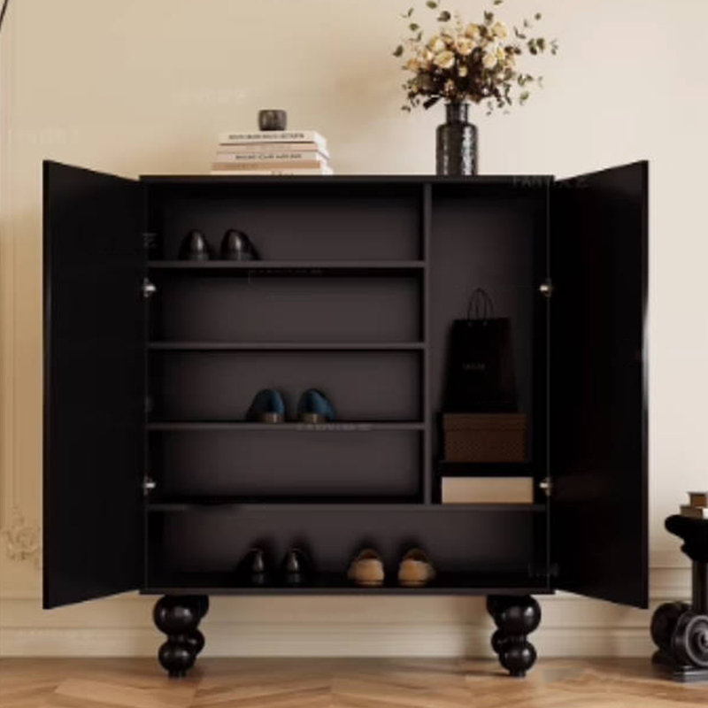 New Chinese Style Solid Wood Entryway Cabinet