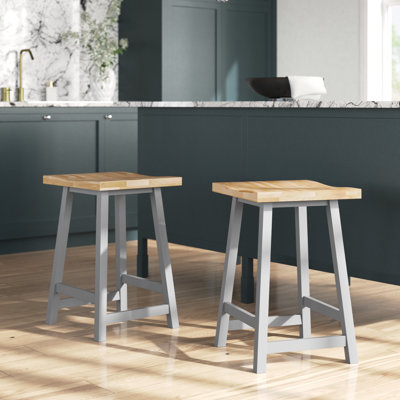 Spence Solid Wood Counter Stool with Solid Wood Frame