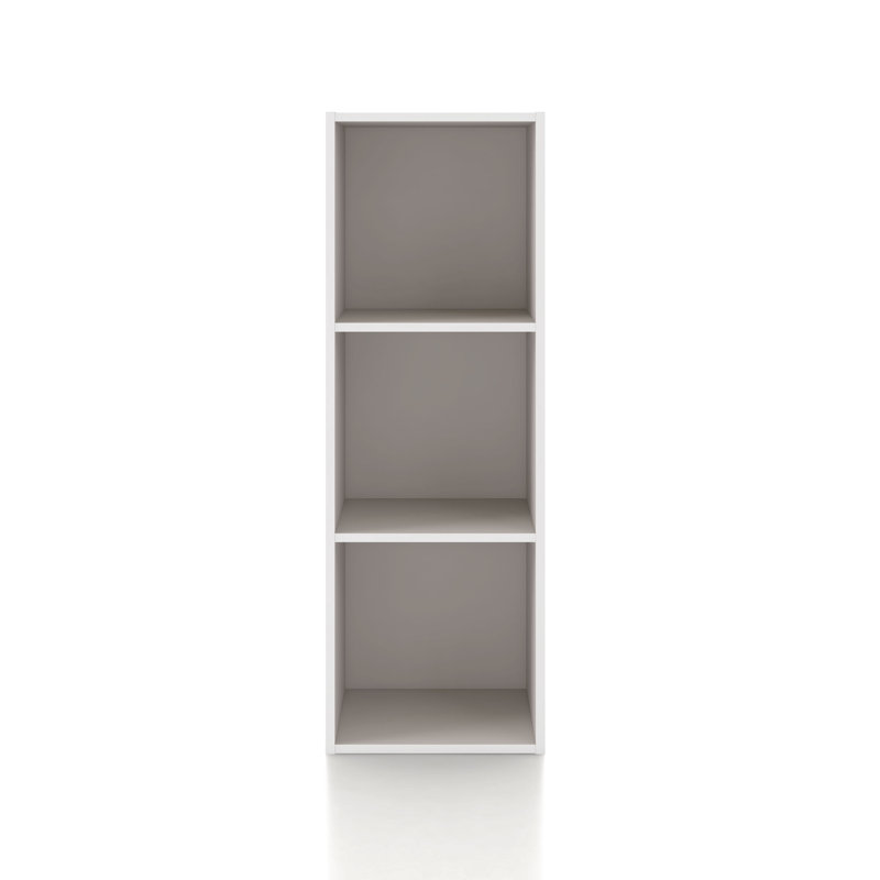 Bibliothèque de rangement modulable, 3 cubes, Grège