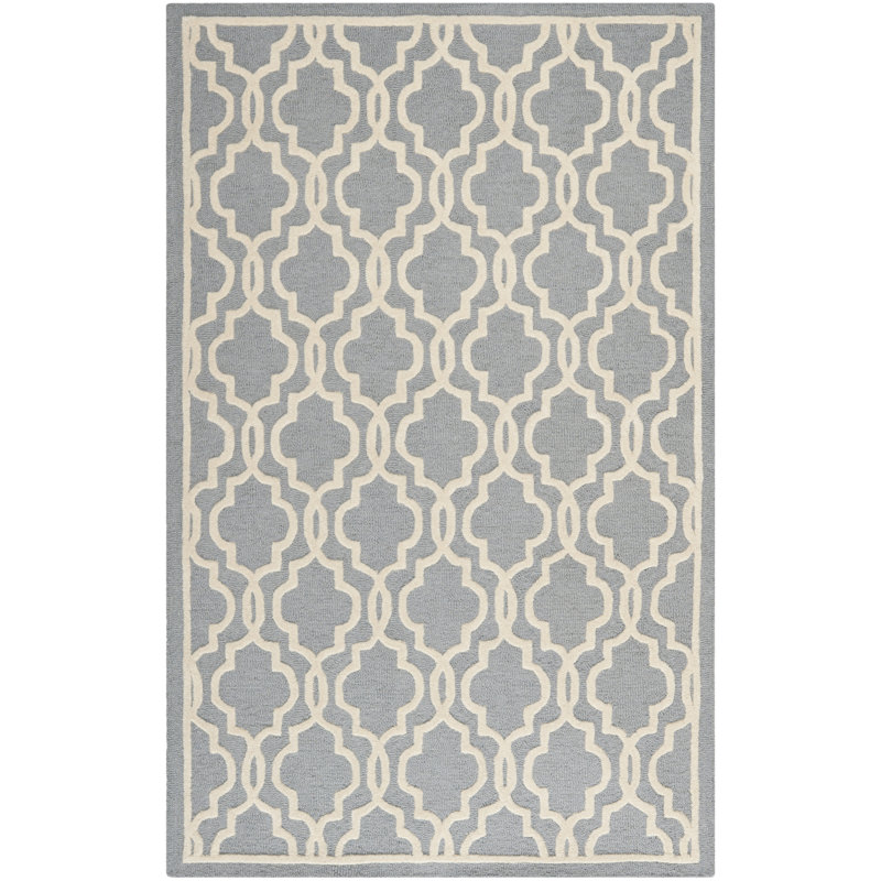 Cannen Hand Tufted Wool Geometric Rug, Rectangle 12' x 18'