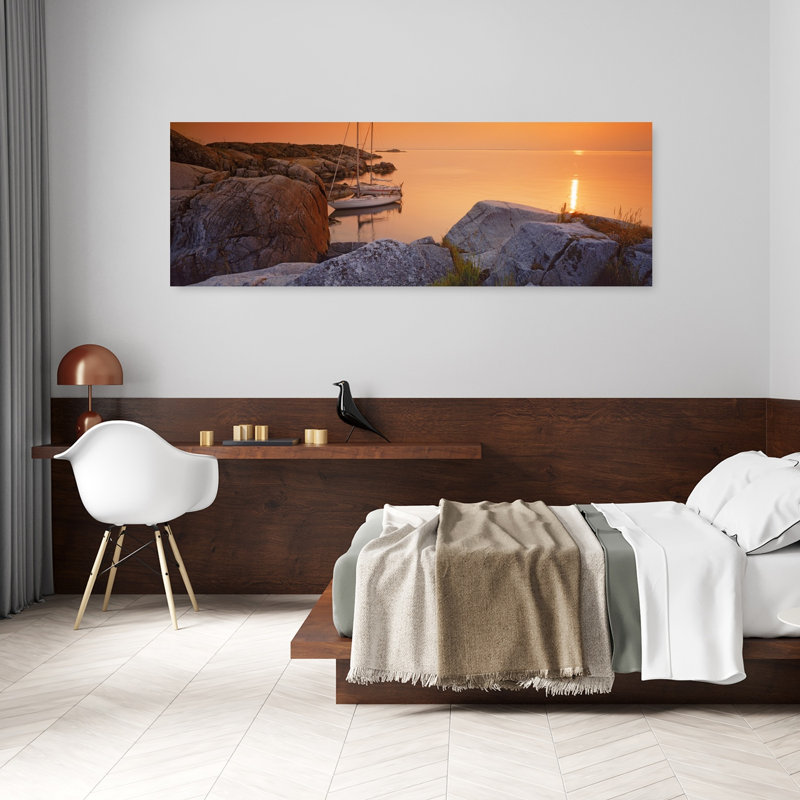 Sailboats On The Coast Lilla Nassa Stockholm Archipelago Sweden by Chad Ehlers - Wrapped Canvas Panoramic Print