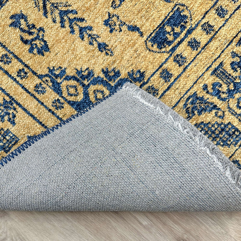 Tapis en coton tissé lavable Alfa, Rectangle 4 pi 1 po x 5 pi 9 po