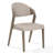 Bratislav Mid-Century Beige & Walnut Dining Chair-349099426