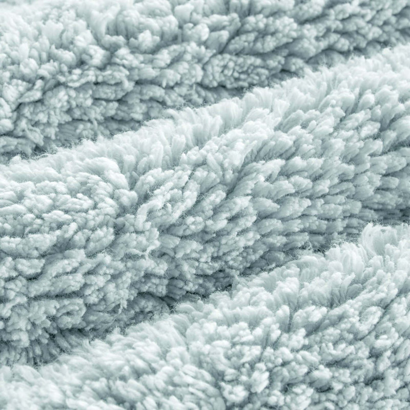 1 tapis de bain réversible 100% coton touffeté 3000 g / m², Bleu, L 44 po x l 24 po