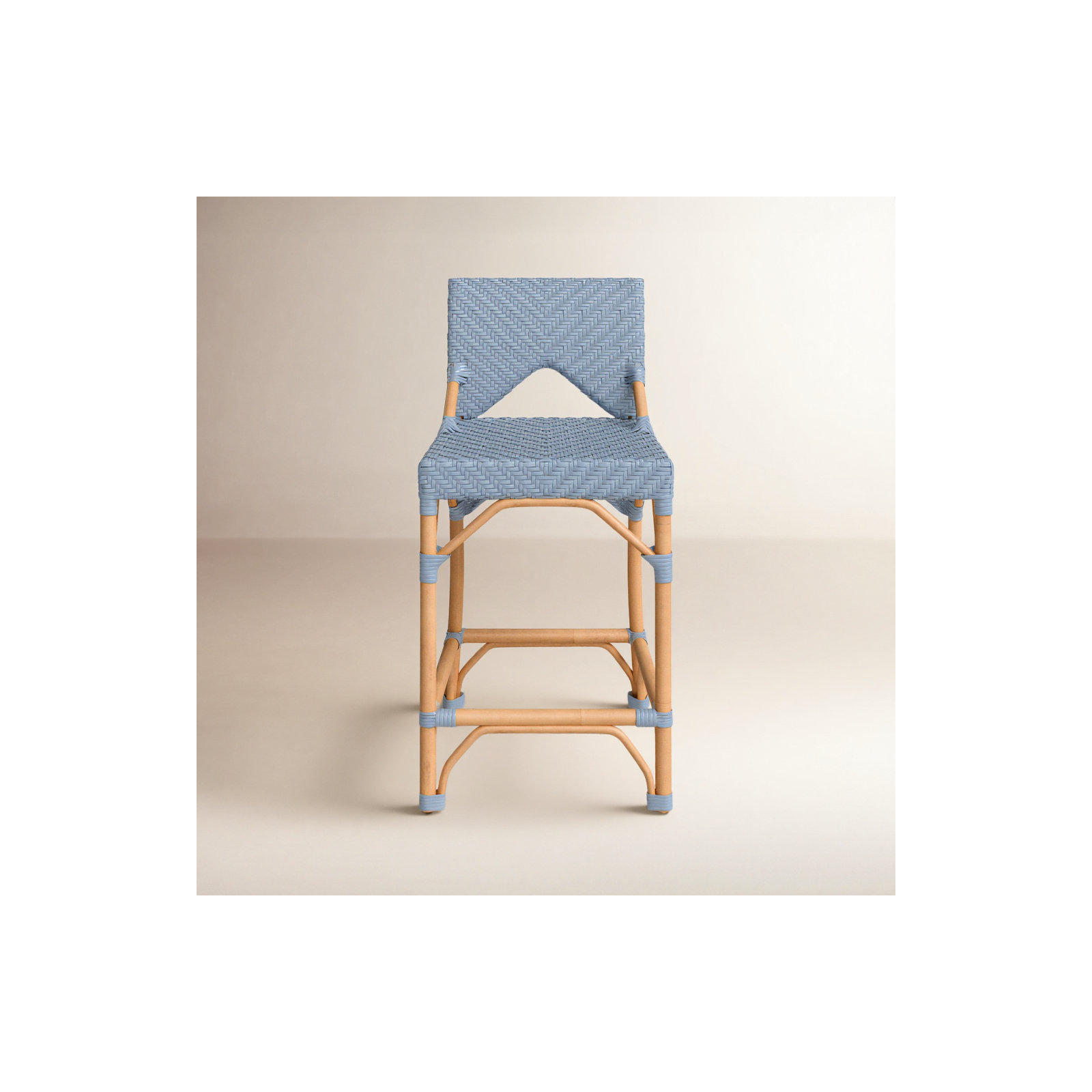 Estela Woven Stool, Blue