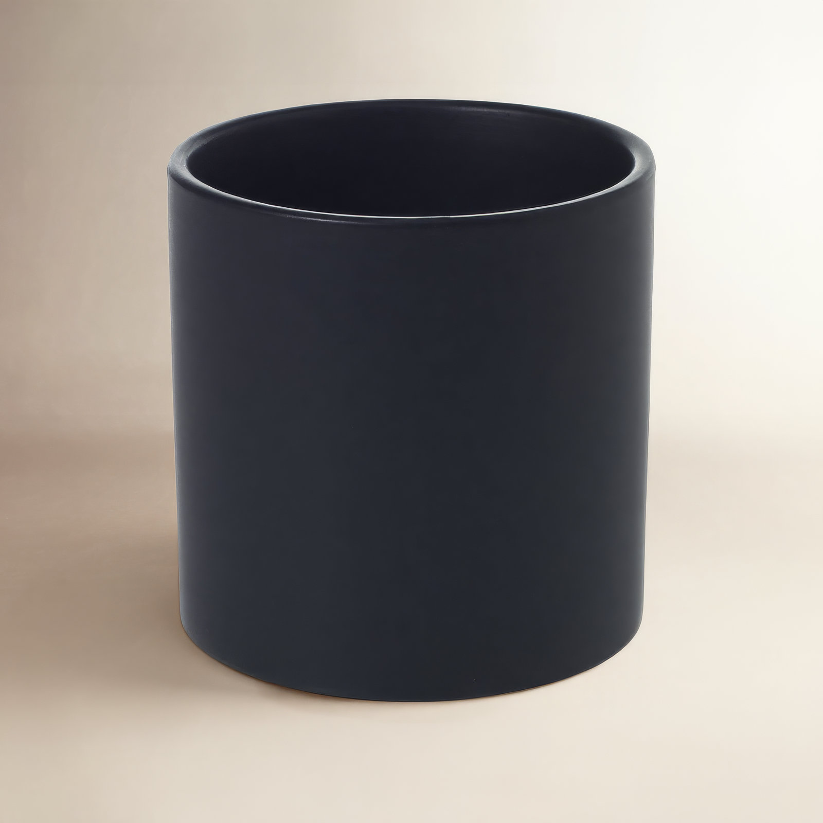 Ceramic Pot Planter, 4.25" H x 4.25" W x 4.25" D, Matte Black