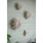 D7.3x2.8" Handmade Cream Ceramic Flower Wall Decor Accent-1252200668