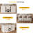 72" Kitchen Islands Include 4 Counter Stools,Home Bar Table with Wine Rack Kitchen Cabinet with Seating