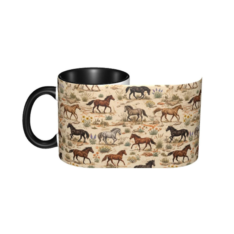 Horse Coffee Mug 11oz Ceramic Cup for Office and Home Festival Gifts