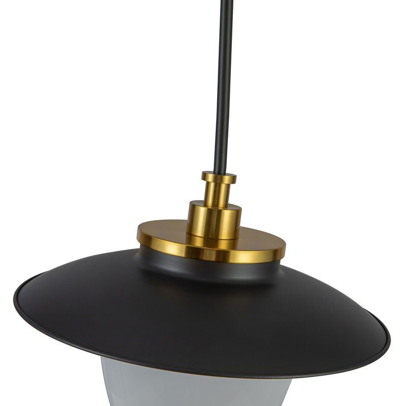 Lucai - Luminaire suspendu, H 44,75 po x l 15 po x P 15 po, Une lumière, Noir, noir, noir, noir