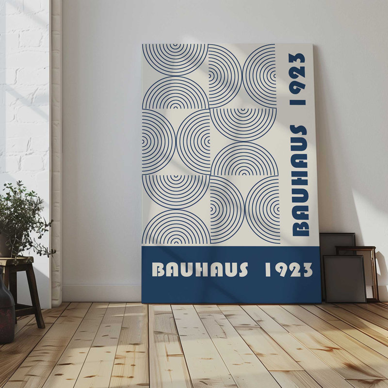 Bauhaus 1923, toile tendue bleu marine, Toile tendue, H 18 po x l 12 po x P 1,25 po