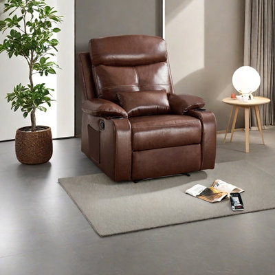 Ergonomic recliner in light luxury style