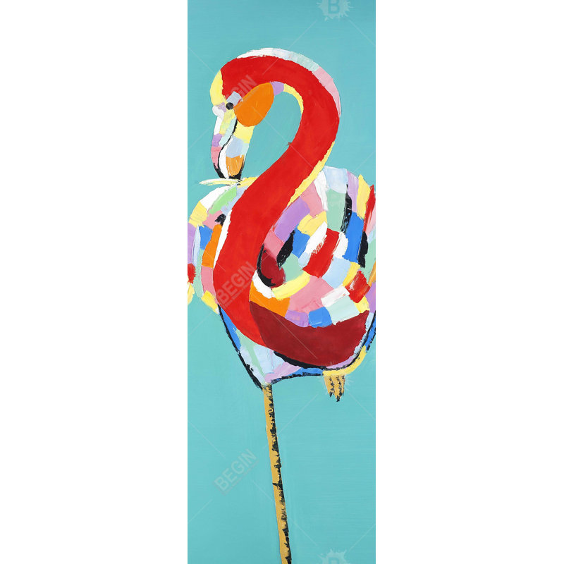 Flamant rose exotique sur toile | Art mural Home Decor