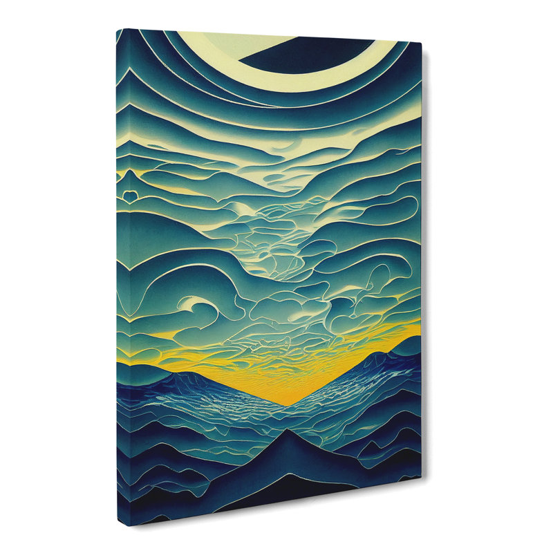 Unique Ocean Abstract Vol.1 - Wrapped Canvas, 50cm H x 35cm W x 3cm D