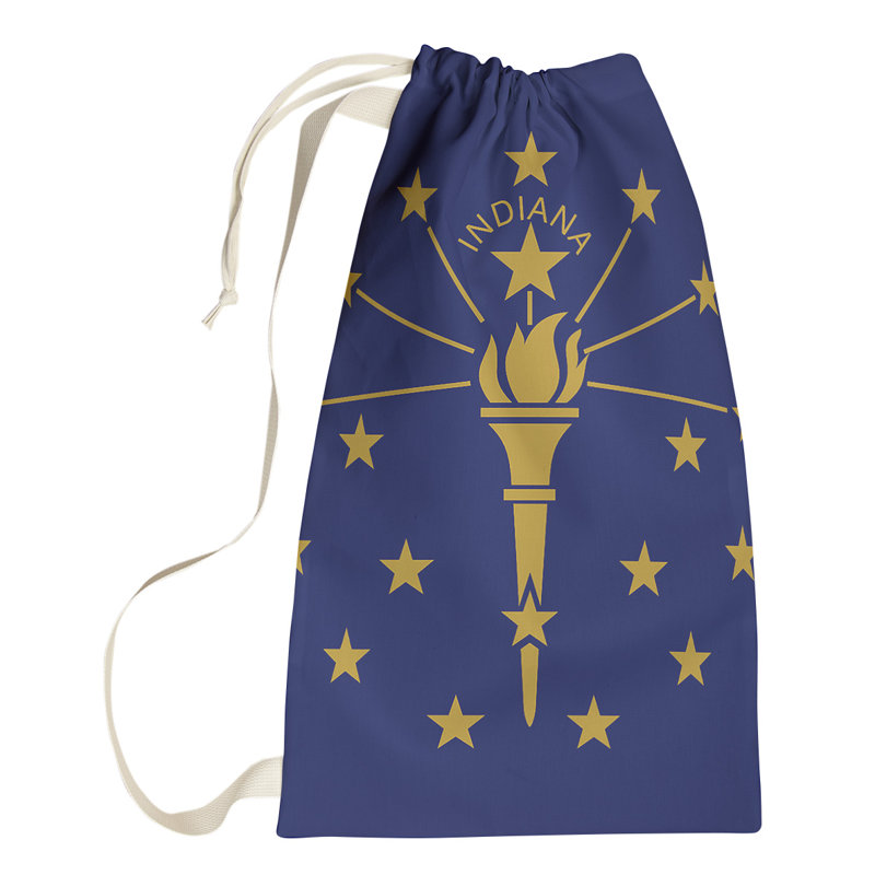 Sac à lessive US State flag, Grand (H 76,5 po x l 29,5 po x 1,5 po), Indiana