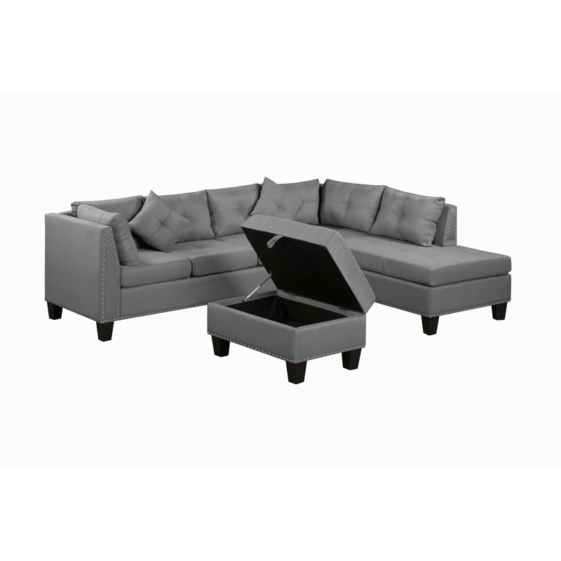 Canapé, chaise et repose-pieds rembourrés 104,5 po