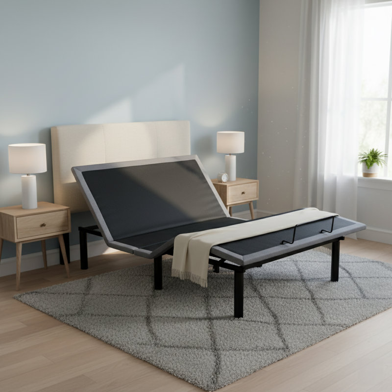 Base de lit réglable avec réglage à distance de la tête et des pieds, Grand lit
