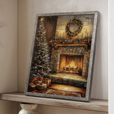 Christmas Holiday Art DXXXV Framed Print - Solid Wood