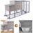 Chicken Coop with Wheels, 75" Mobile Chicken Tractor with Run, Waterproof Wooden Hen House with Nesting Box & Pull-Out Tray, Poultry Cage with Handle & Asphalt Roof, Grey-634094149