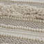 Tapis de bain texturé à rayures tissées à la main - Mélange de coton naturel et de polyester avec envers antidérapant pour la salle de bain ou la chambre à coucher