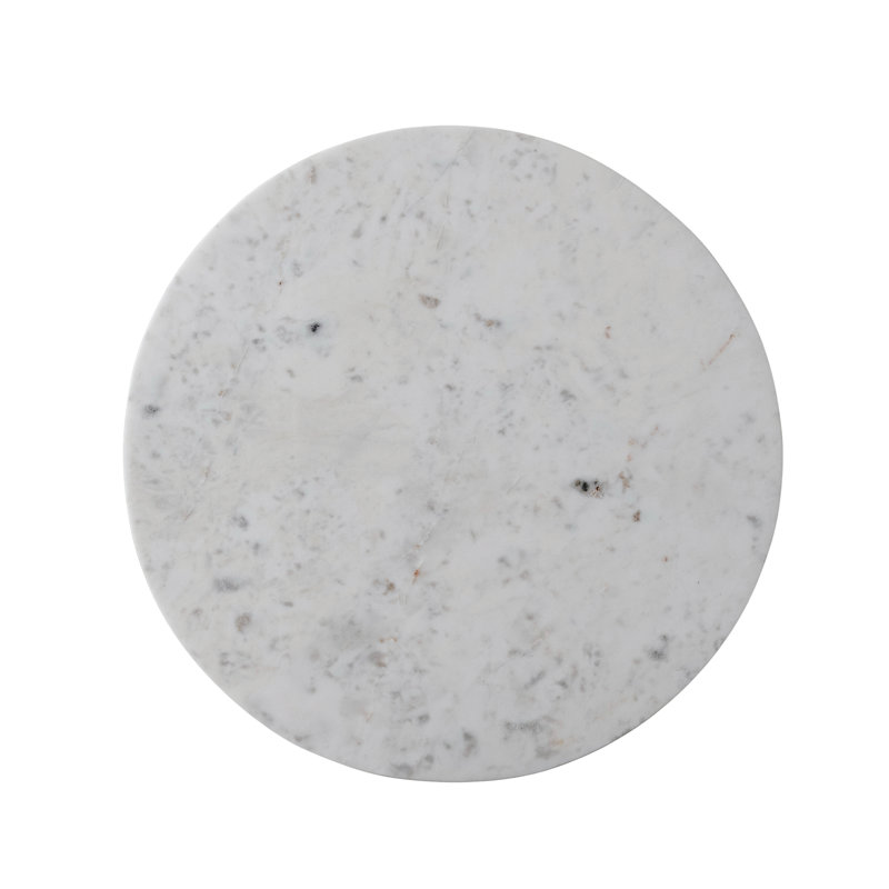 Round Marble Top Table With Cast Aluminum Seahorses Base