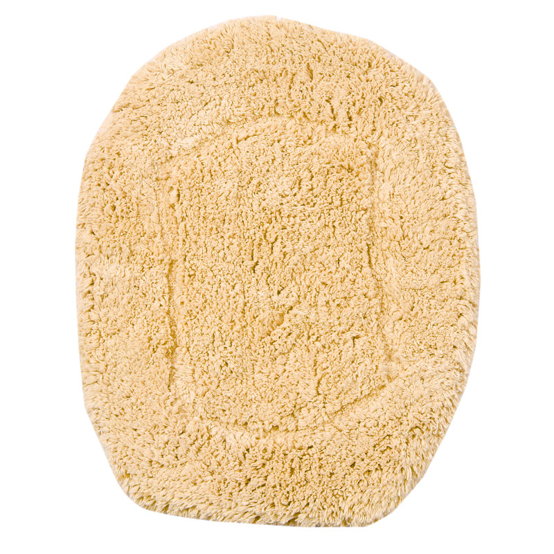 Couvercle de toilette 100% coton, doux et lavable à la machine 18 po x 18 po, Jaune