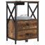 Bedside Cabinet With Charging Station With Drawer-1999001556