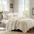 3 Piece Reversible Scalloped Edge Quilt Set Cream Full-125529806-125529809